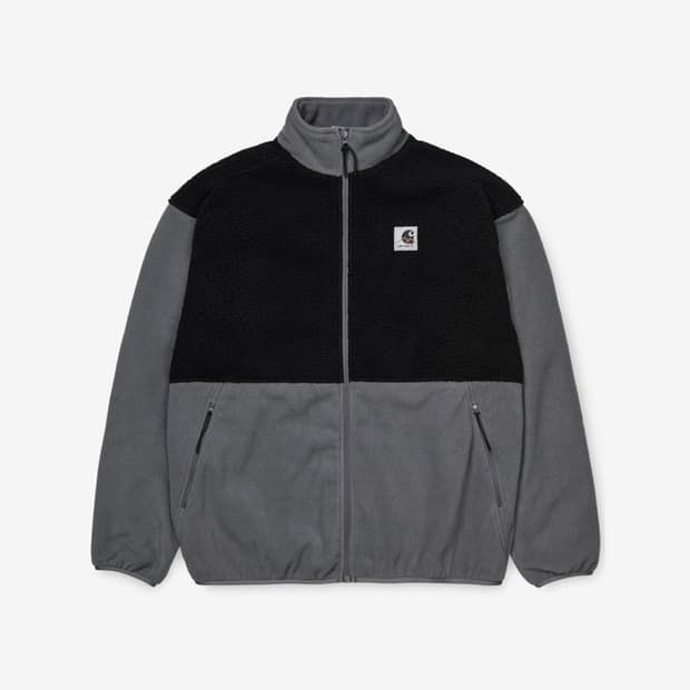 칼하트WIP 플리스 집업 자켓 BLACK/HUSKY