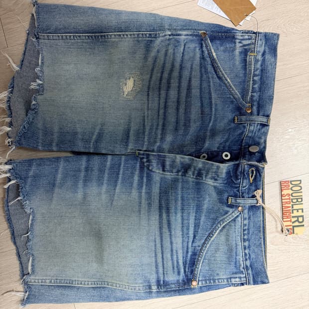 rrl 더블알엘 스트레이트핏 바이렌 데님 쇼트 32