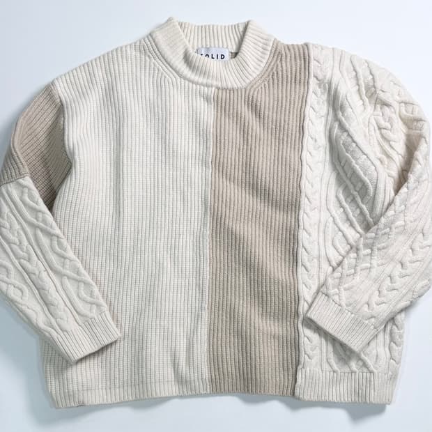 솔리드옴므 믹스드 울 니트