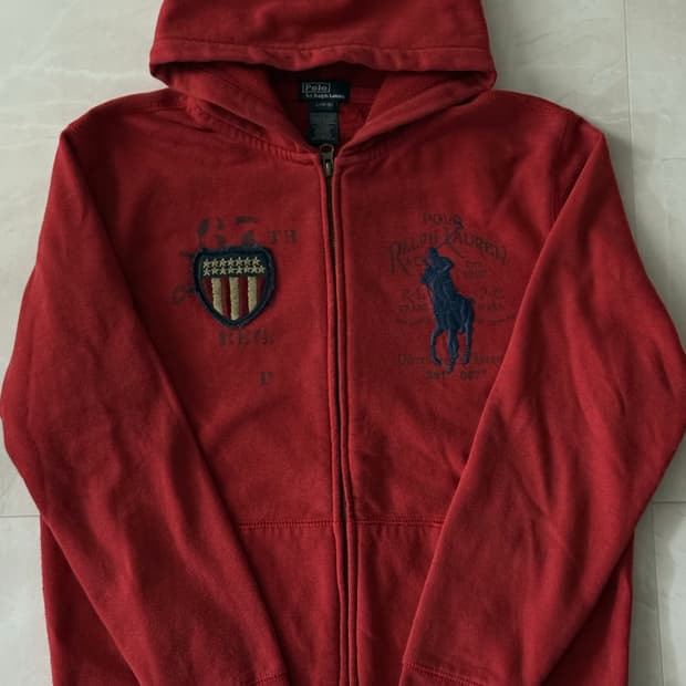 폴로 랄프로렌 빅포니 성조기 후드집업