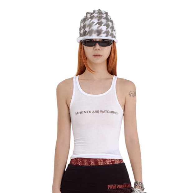 WHITE PAW LOGO TANK TOP