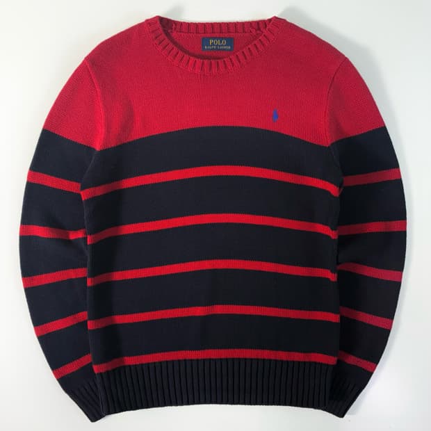 Polo   폴로 랄프로렌 자수 코튼 보이즈 스트라이프 니트