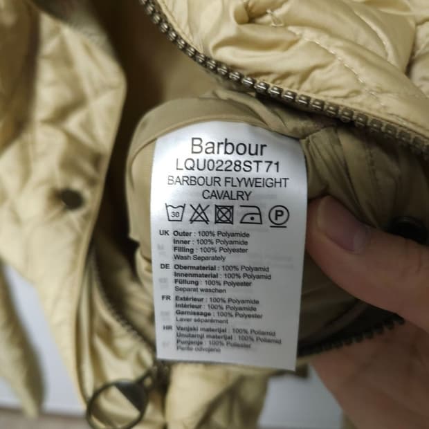 바버 플라이웨이트 퀄팅자켓 38