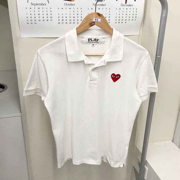 꼼데가르송 플레이 반팔 카라티