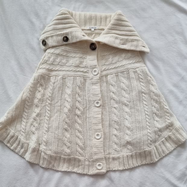 빈티지 모리걸 하구미 케이프 망토 니트