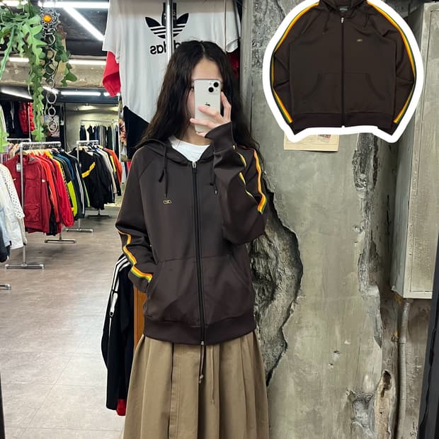 리복 후드 져지 브라운 #csz1771