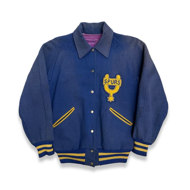 60s Spurs 리버서블 울 바시티 자켓 M