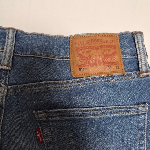 [W32] 리바이스 (Levi's) 511 정품 슬림 스트레이트 중청 청