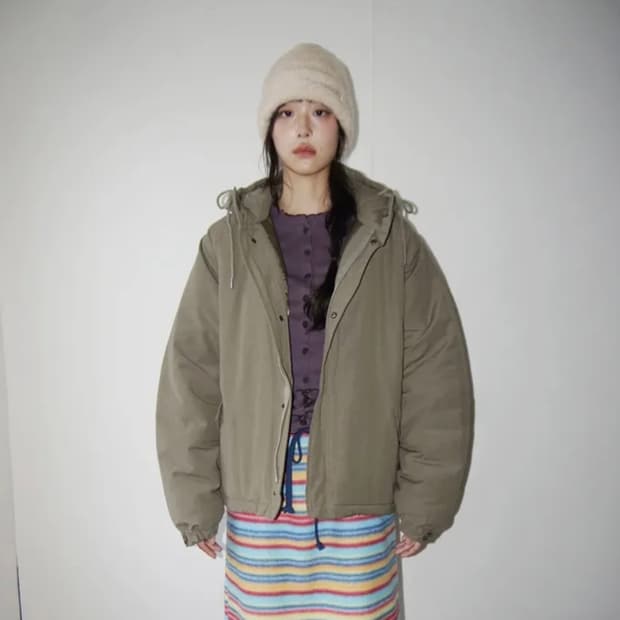 김아홉 어반 후디 멜론 야상 패딩