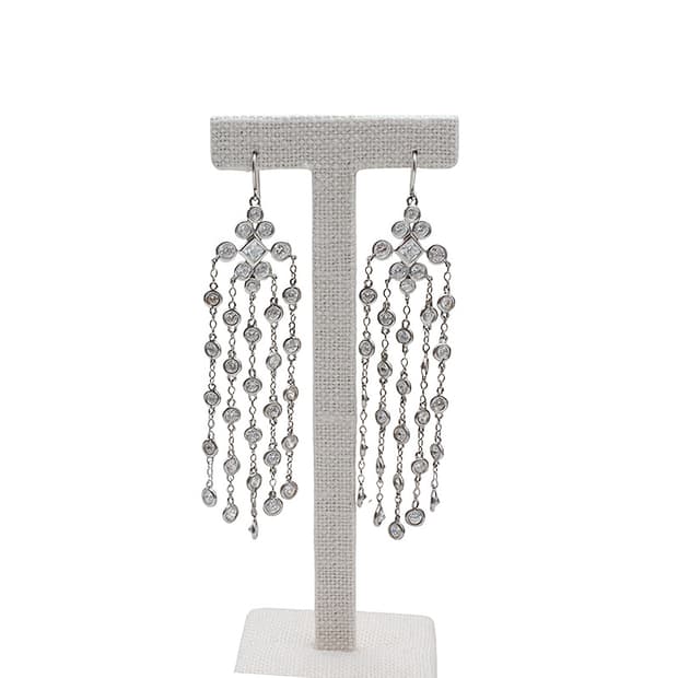 크리스탈 샹들리에 925실버 귀걸이