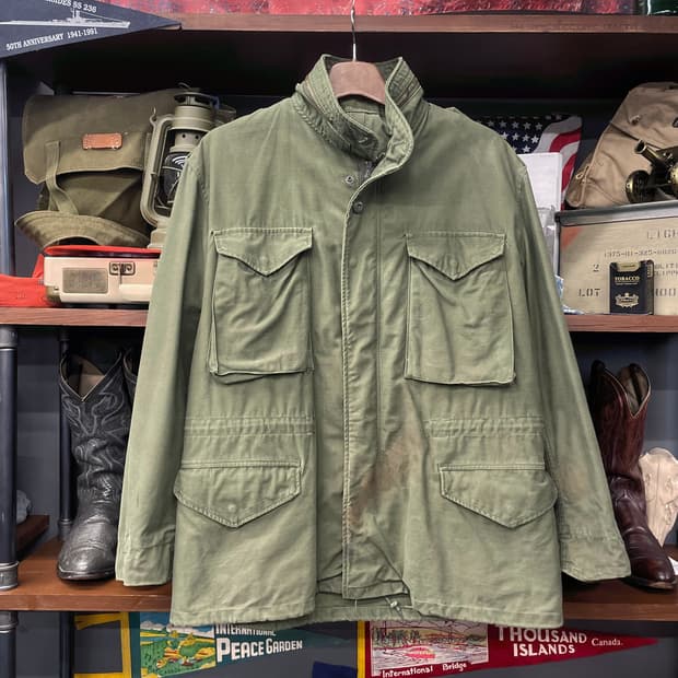 70s M-65 필드 자켓 오리지널 밀리터리 야상 자켓 N352
