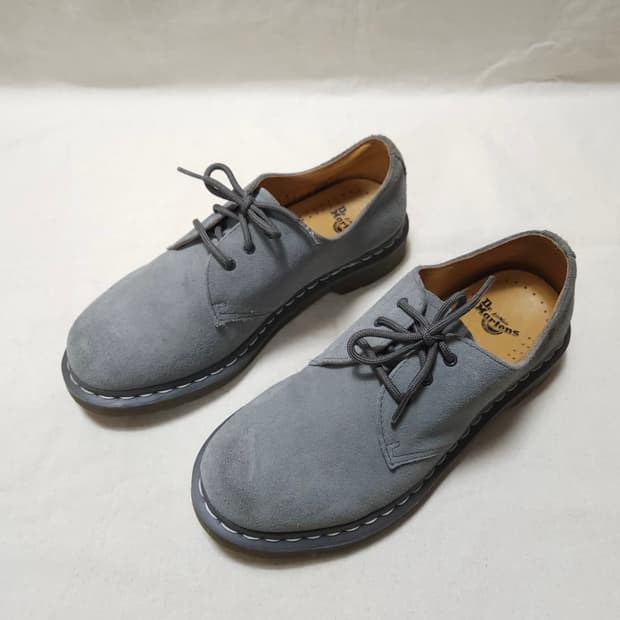 닥터마틴 1461 그레이 스웨이드 3홀