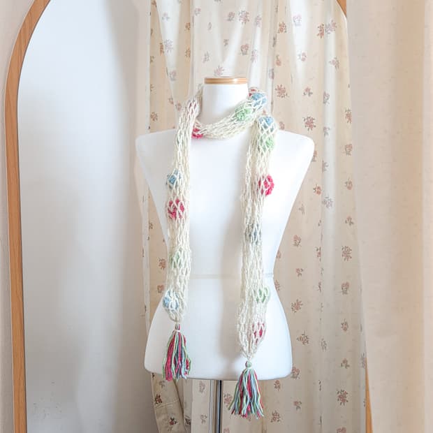 알록달록 모티브 머플러