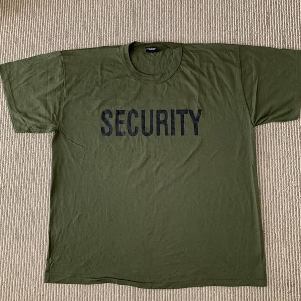 80s SECURITY 빈티지 티셔츠 싱글스티치