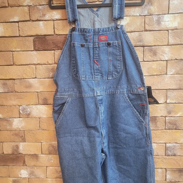새상품 디키즈 인디고 BIB 오버롤 멜빵바지 30x30