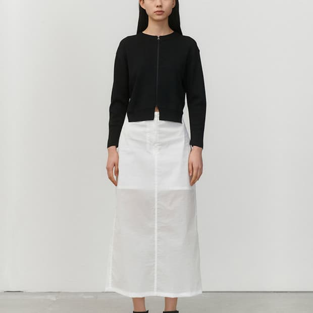 아모멘토 시어 롱스커트 화이트 1사이즈