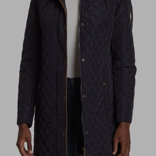 로렌 랄프로렌 후드 퀼팅 롱 자켓 S _ 여성