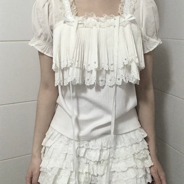 히메갸루 레이스 블라우스