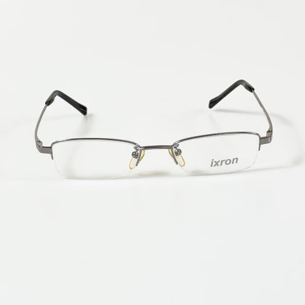 90s IXRON 실버 반무테 스퀘어 빈티지 안경