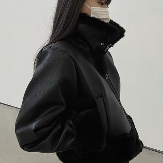 H&M 무스탕 자켓 아우터