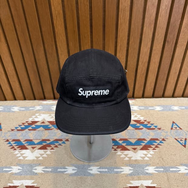 [OS] 슈프림 워시드 치노 트윌 캠프캡 블랙 -26ss