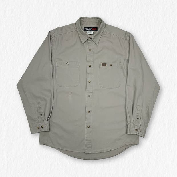랭글러 워크 셔츠 베이지