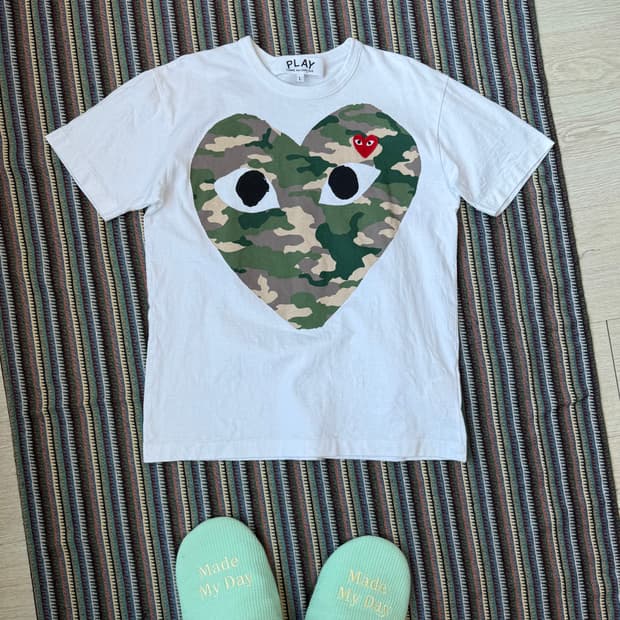 꼼데가르송 카모 반팔 티셔츠