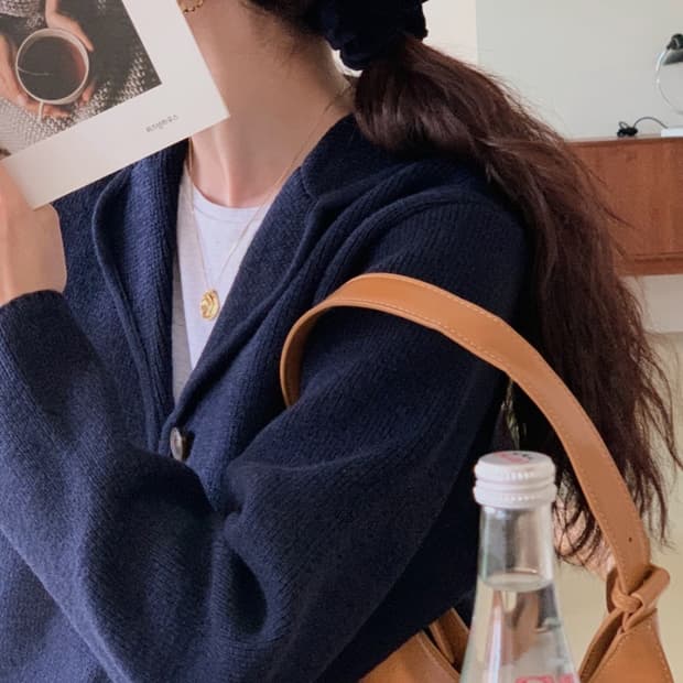 어베인 시그니처텍 캐시미어 울 니트자켓 (옷장정리)