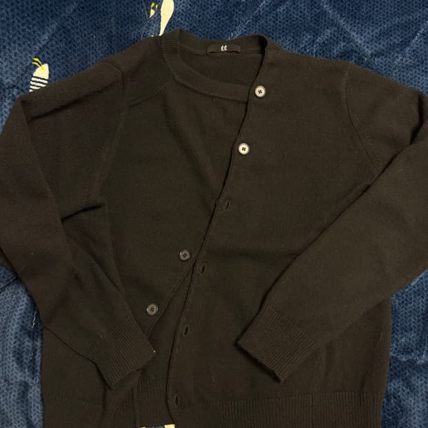 nouvmaree EE 가디건 블랙 & 그레이 L