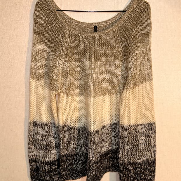 빈티지 에스닉 라운드넥 니트