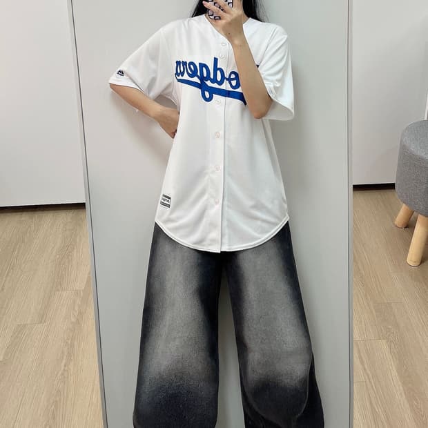 마제스틱 MLB LA다저스 Kershaw 커쇼 화이트 반팔 져지