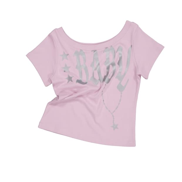 BABY WIDE NECK TOP / PINK