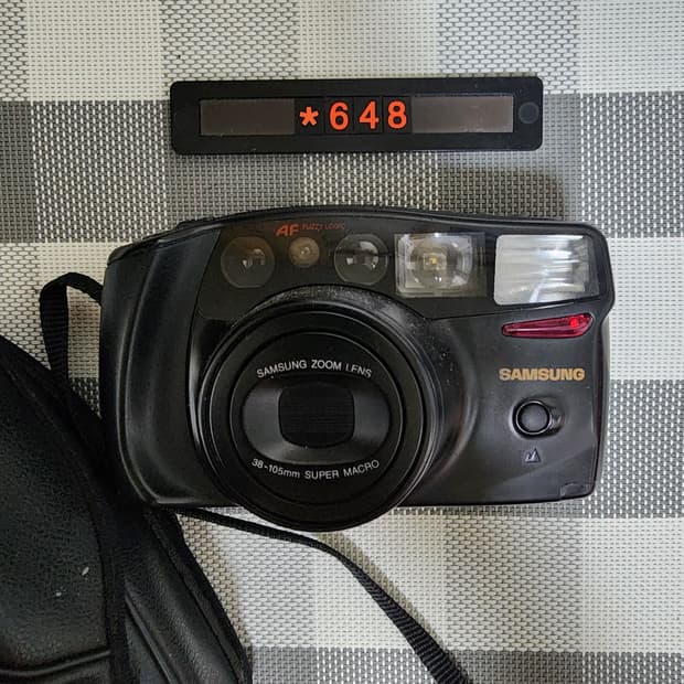 삼성캐녹스 퍼지줌 1050 필름카메라 파우치포함