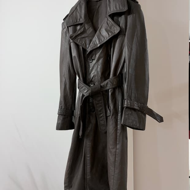 vintage leather coat