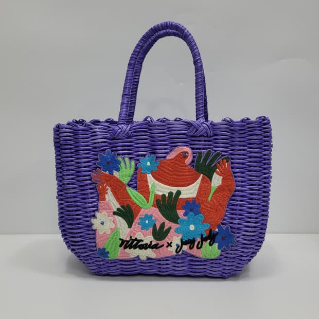 (새상품급) 쥬시쥬디x앰버빅토리아 21SS 콜라보레이션 바스켓백 / 퍼플