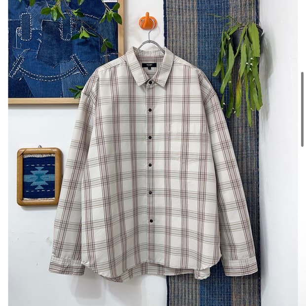빔즈 하트 체크 셔츠 L