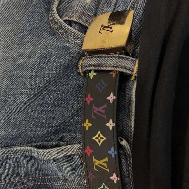 S/S 2003 루이비통X무라카미 타카시 멀티컬러 모노그램 벨트