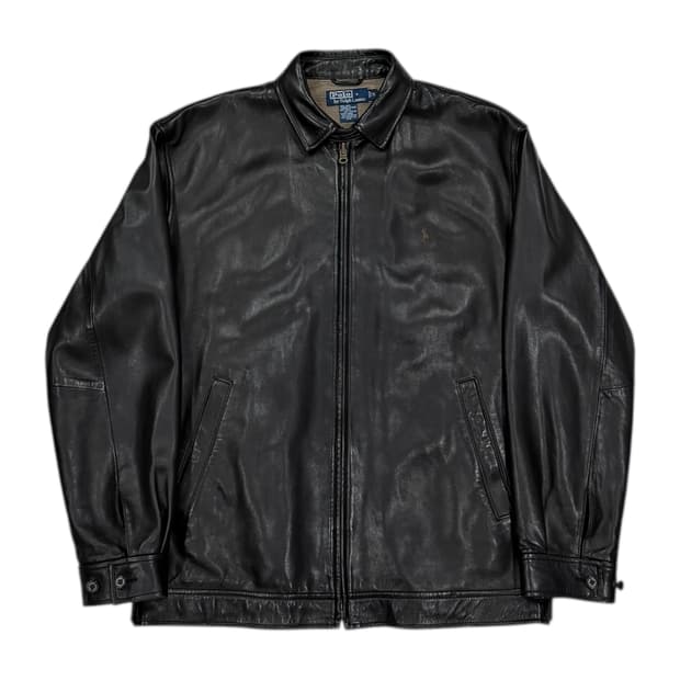 폴로 랄프로렌 맥스웰 램스킨 가죽 레더자켓 브라운 M