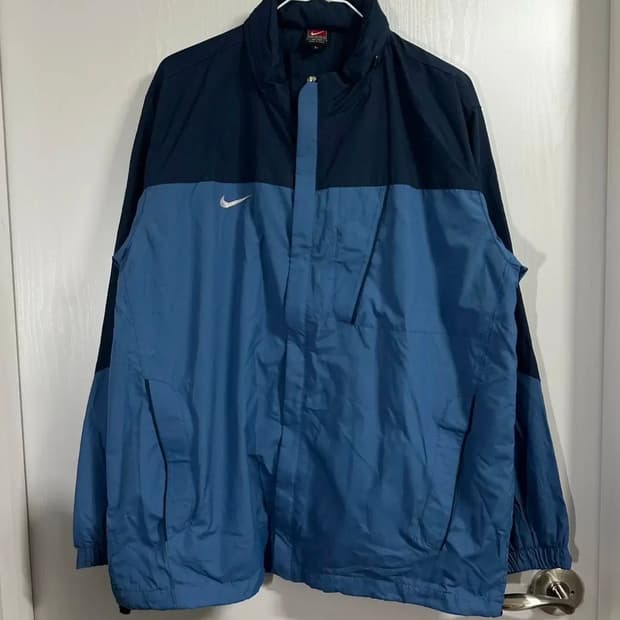 나이키 y2k 블루 배색 바람막이