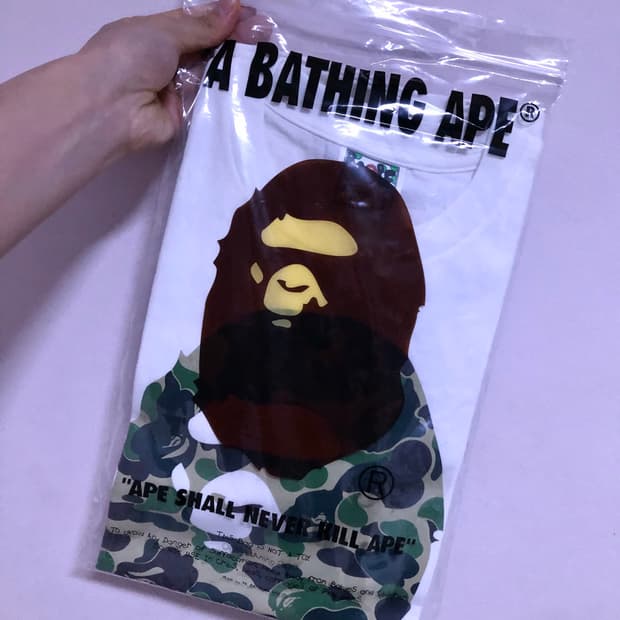 베이프 BAPE ABC 카모 티셔츠 화이트 S