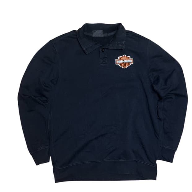 할리데이비슨 빈티지 반집업 스웻셔츠 맨투맨