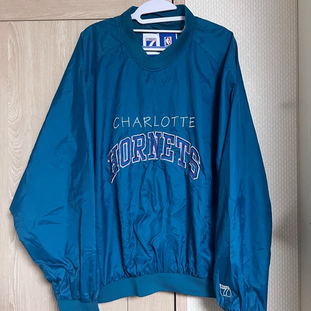 90s logo7 nba 샬럿 호네츠 트레이닝 나일론 웜업 올드스쿨