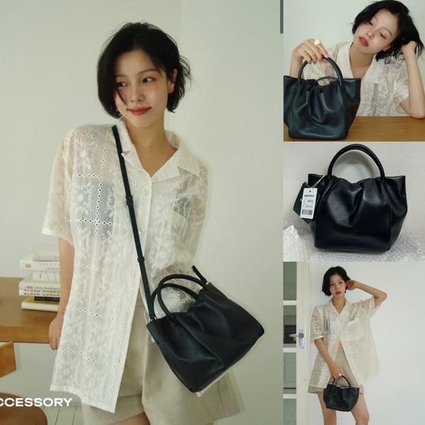 누가영가방 빈폴악세사리 에버 토트백 스몰 블랙 새상품