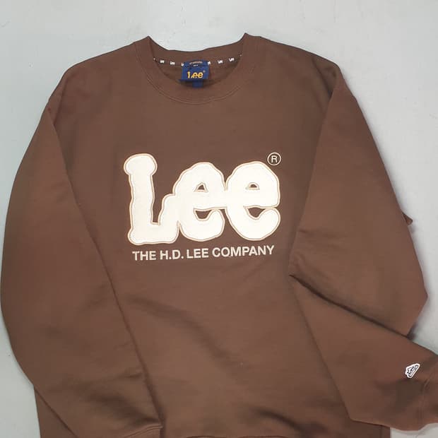 Lee 빅 로고 맨투맨 브라운 M사이즈