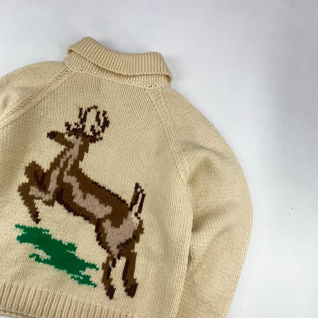 레티포스터 캐나다 헤비울 코위찬 니트 집업 (103)