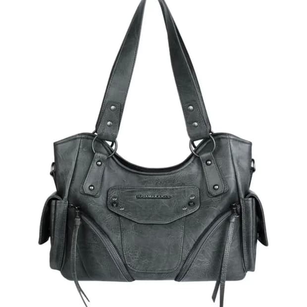 플리즈노팔로우 이우가마카라스 스터드 숄더백 애쉬그레이 