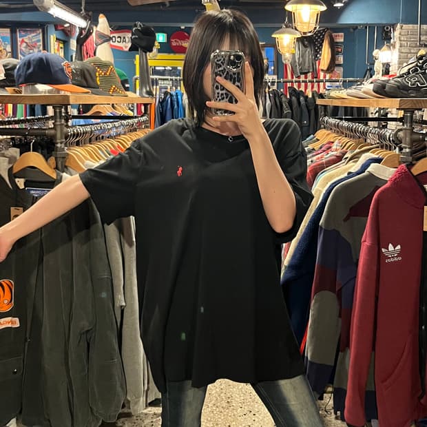 POLO 폴로 랄프로렌 라운드넥 반팔 티셔츠 블랙 