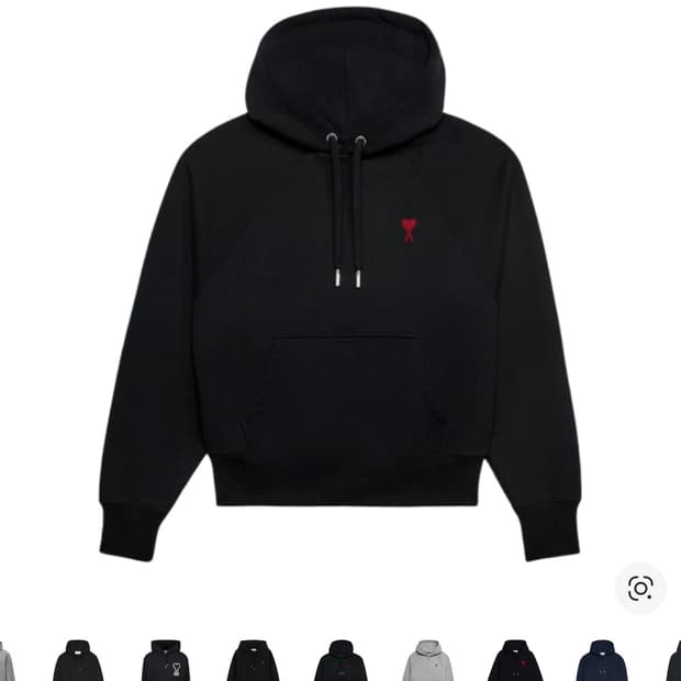 🖤 아미 하트 로고 후드티 (블랙)