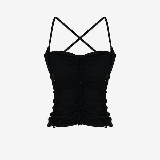 카시코 Braided Sleeveless Black