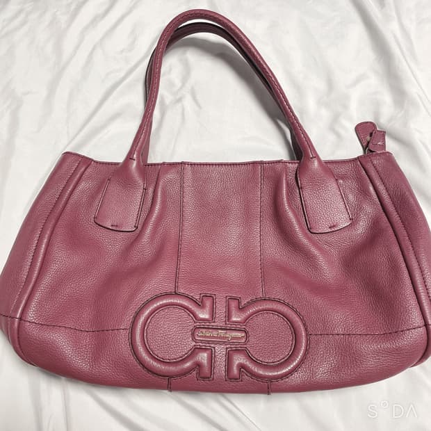 페라가모 간치니 레더 토트백 퍼플(자주)